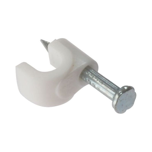 Forgefix Cable Clip Round White 5-6mm Box 100 ForgeFix - RockBottom Northampton