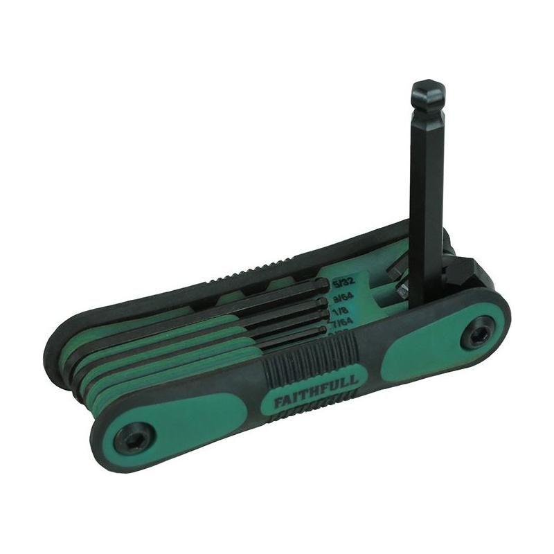 Faithfull Imperial Folding Ball End Hexagon Key Set, 9 Piece Faithfull - RockBottom Northampton