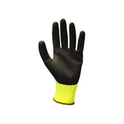 Scan Hi-Vis Yellow Foam Latex Coated Gloves - M (Size 8) Scan - RockBottom Nothampton