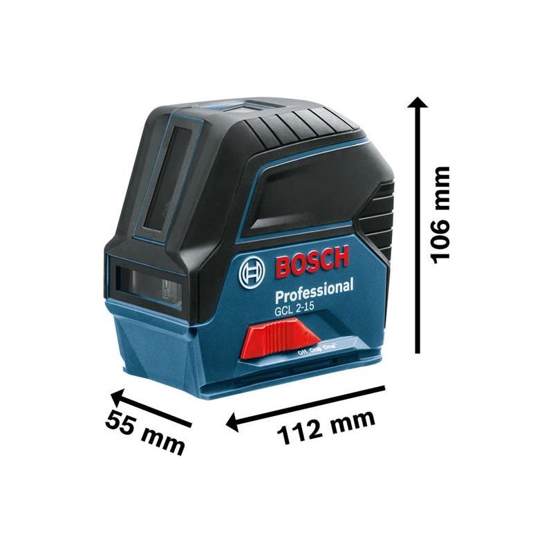 Bosch GCL 2-15 Professional Combi Laser + Rotating Mount Bosch - RockBottom Northampton