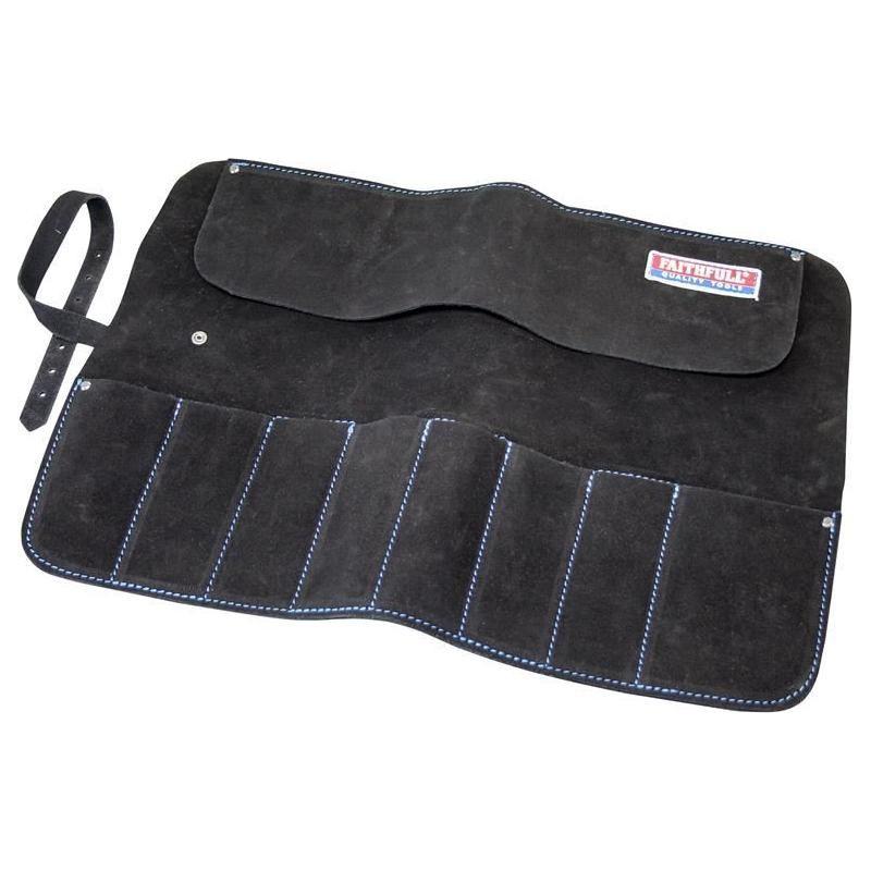 Faithfull 8 Pocket Leather Chisel Roll Faithfull - RockBottom Northampton