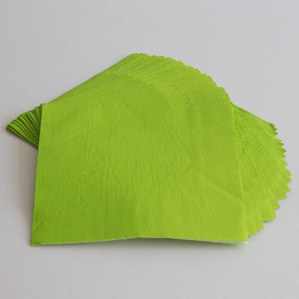 E Lite  lime green 100 Napkins1