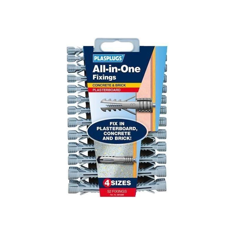 Plasplugs MFA 500 All-In-One Fixings Assorted (52) Plasplugs - RockBottom Nothampton