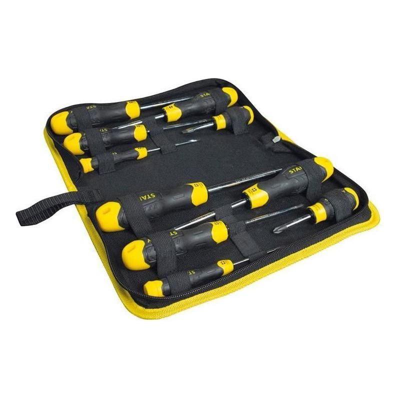 Stanley® Hand Tools CUSHION GRIP™ Screwdriver Set in Wallet, 10 Piece STANLEY® Hand Tools - RockBottom Nothampton