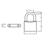 Squire LN5/2.5 Lion Brass Padlock 5-Pin 50mm - 65mm Long Shackle Squire - RockBottom Nothampton