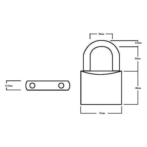 Squire LN5/2.5 Lion Brass Padlock 5-Pin 50mm - 65mm Long Shackle Squire - RockBottom Nothampton