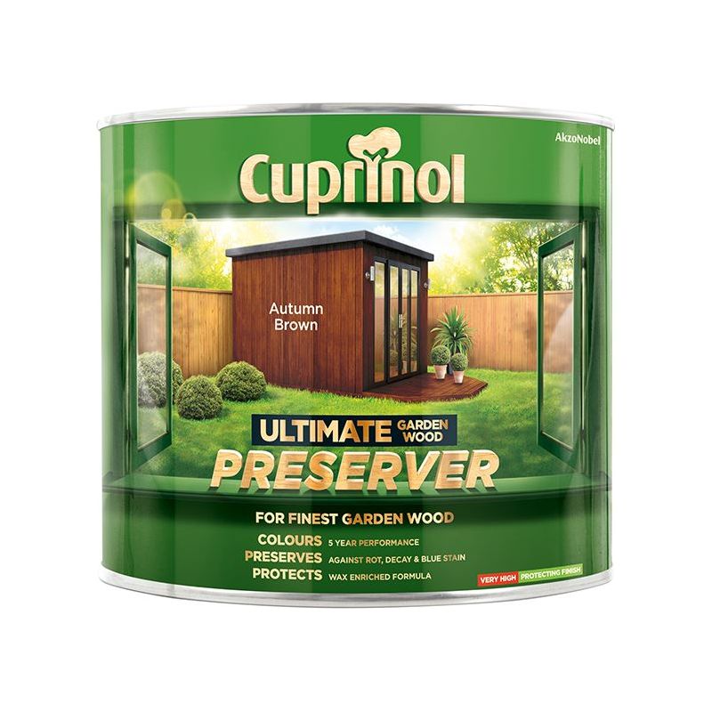 Cuprinol Ultimate Garden Wood Preserver Autumn Brown 1 litre Cuprinol - RockBottom Northampton