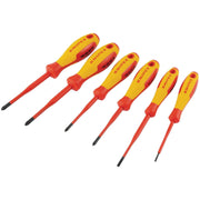 Knipex 00 20 12 VO4 VDE Insulated Slotted/Phillips/Pozidriv Screwdriver Set (6 Piece) Draper - Town Tools