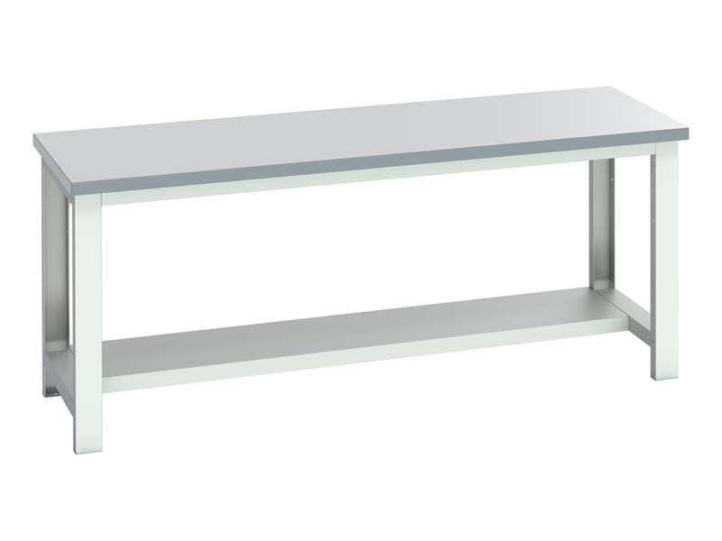Bott Cubio Bench with Half Shelf, Laminate Clad Top 2000 x 750mm