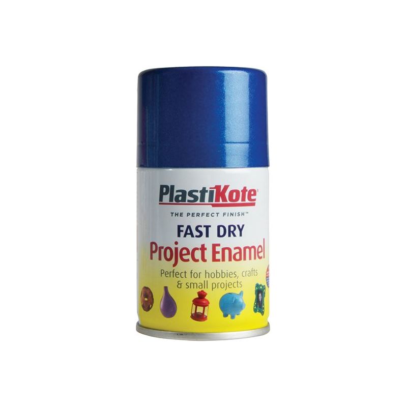 Plastikote Fast Dry Enamel Aerosol Metallic Blue 100ml PlastiKote - RockBottom Nothampton