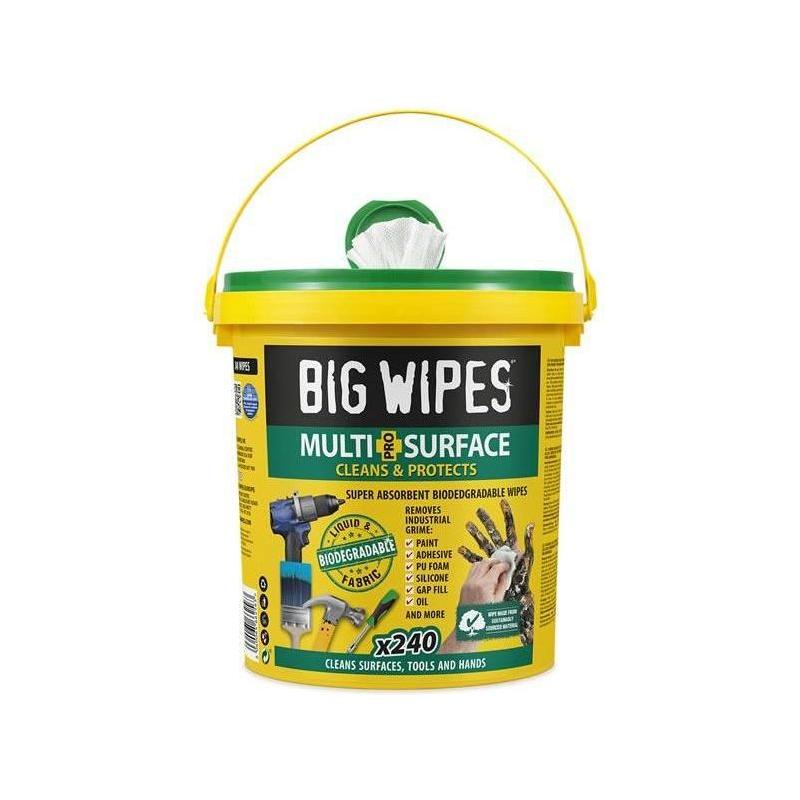 Big Wipes Multi-Surface Bio Pro+ Antiviral XL Wipes (Tub 240) Big Wipes - NorthantsTrade Northampton