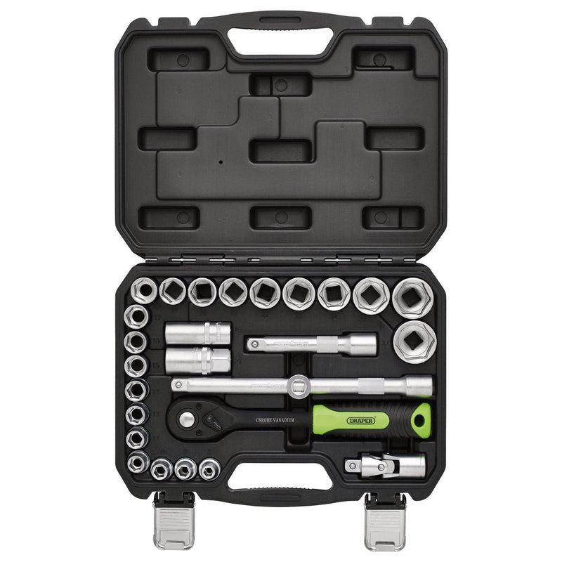 Draper Draper HI-TORQ Metric Socket Set, 1/2" Sq. Dr. (27 Piece) Draper - Town Tools