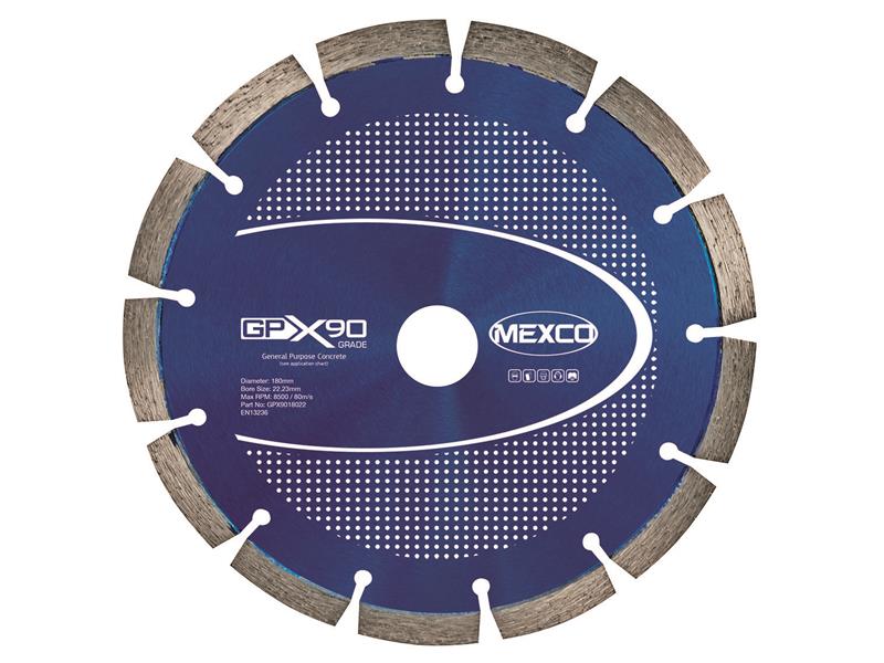 MEXCO GPX90 Concrete Diamond Blade 180 x 22mm