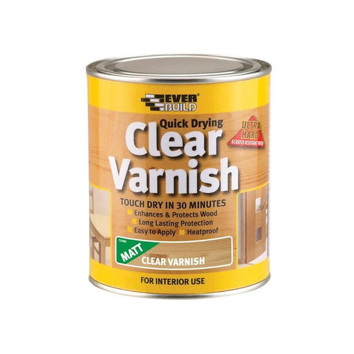 Everbuild Sika Quick Dry Wood Varnish Matt Clear 2.5 litre Everbuild Sika - RockBottom Northamptin