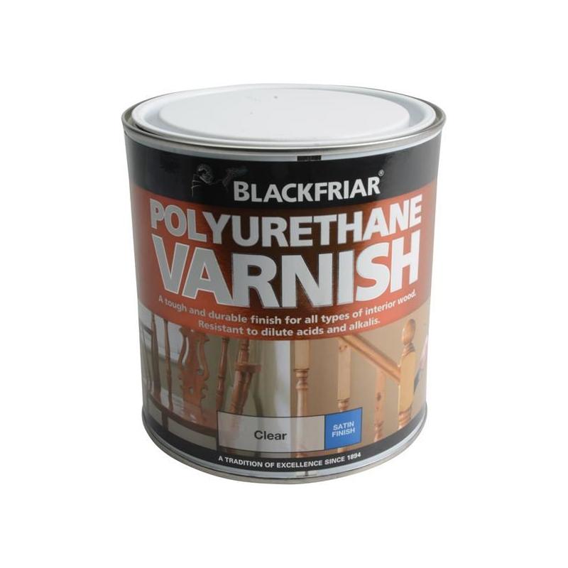 Blackfriar Polyurethane Varnish P100 Clear Satin 1 litre Blackfriar - RockBottom Northampton