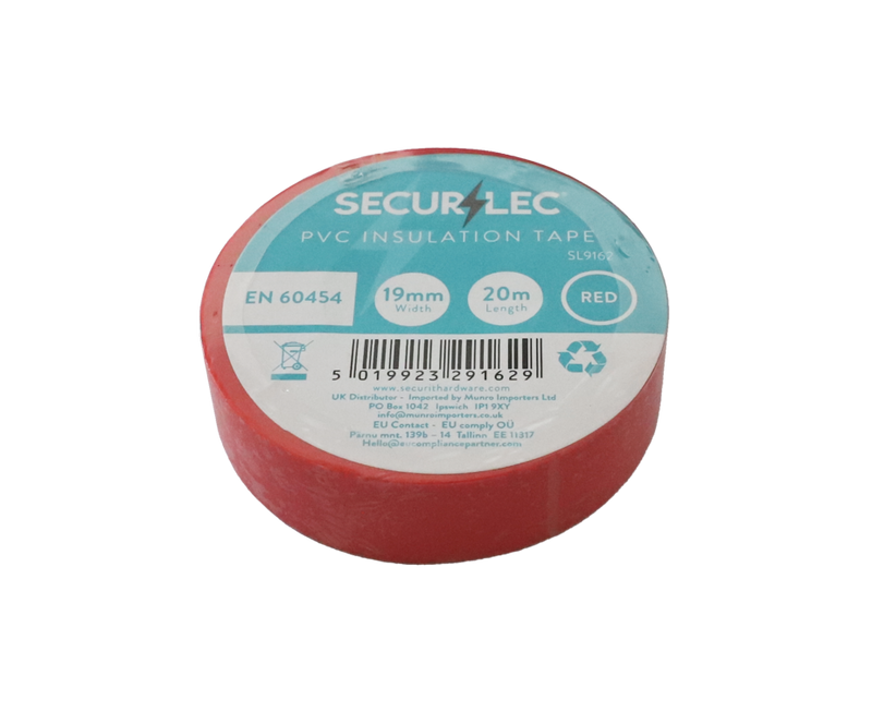 Securlec PVC Insulation Tapes Pack 10 Red 20 Metre