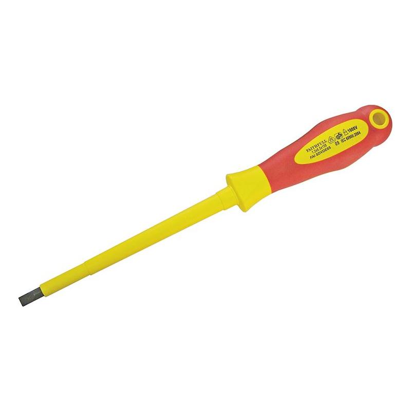 Faithfull VDE Soft Grip Screwdriver Parallel Slotted Tip 6.5 x 150mm Faithfull - RockBottom Northampton