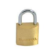 Faithfull Brass Padlock 20mm 3 Keys Faithfull - RockBottom Northampton