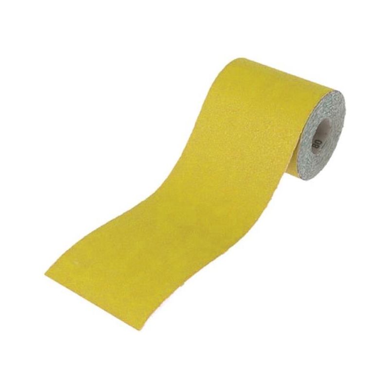 Faithfull Aluminium Oxide Sanding Paper Roll Yellow 115mm x 10m 60G Faithfull - RockBottom Northampton