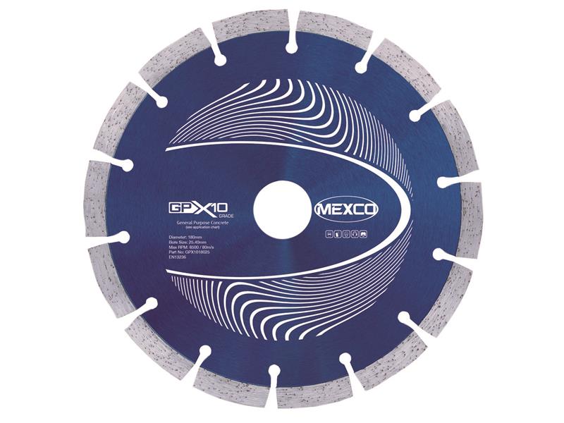 MEXCO - GPX10 Concrete Diamond Blade 180 x 25.4mm