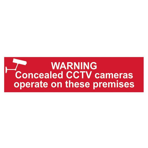 Scan Warning Concealed CCTV Camera - PVC Sign 200 x 50mm Scan - RockBottom Nothampton