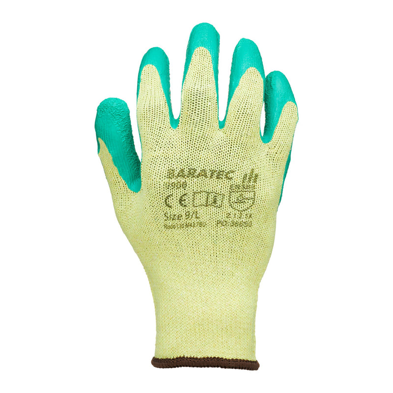 Baratec Latex Gripper Glove Green/Yellow - size 9/L