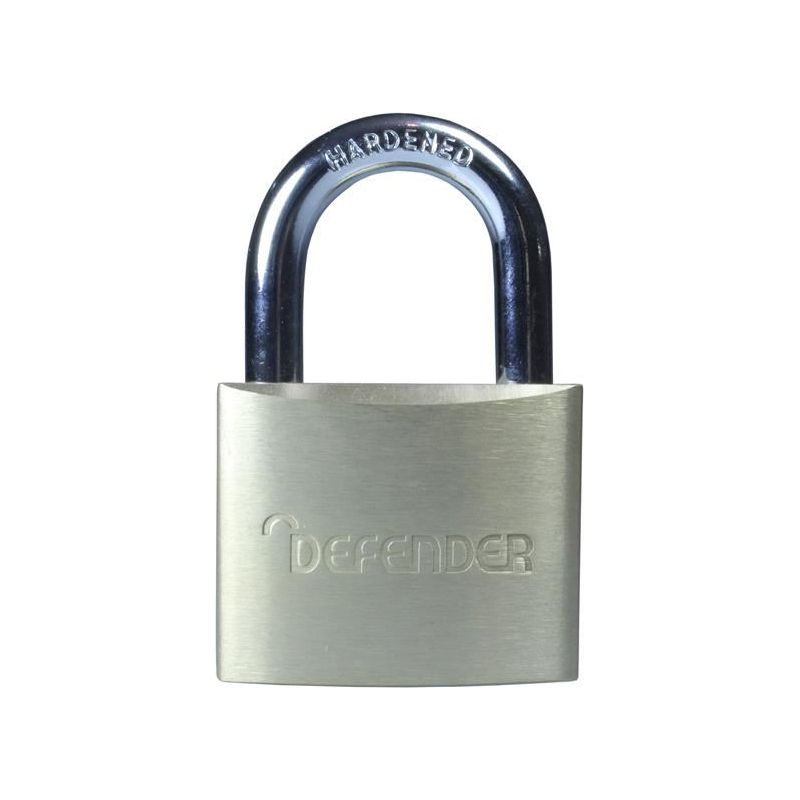 Defender Brass Padlock 40mm Keyed Alike DEFENDER - RockBottom Northampton
