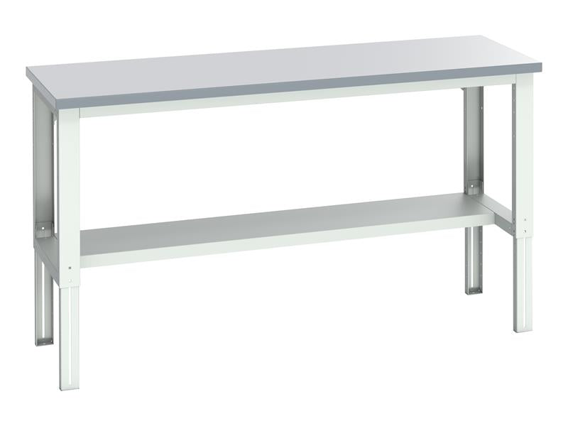 Bott Cubio Adjustable Bench with Half Shelf, Laminate Top 2000 x 750mm