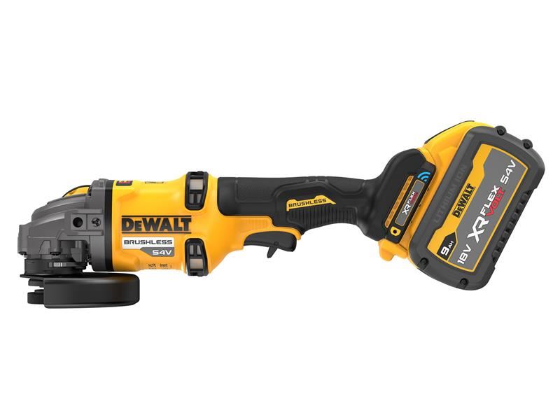 DeWALT Power Tools DCG418SHDX XR FlexVolt Detect Angle Grinder 125mm 54V 2 x 9.0Ah Li-ion DeWALT Power Tools - RockBottom Northampton