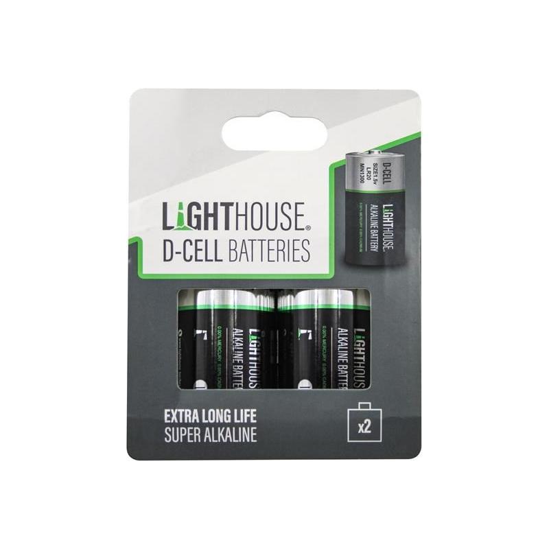 Lighthouse D LR20 Alkaline Batteries 14800 mAh (Pack 2) Lighthouse - RockBottom Northampton