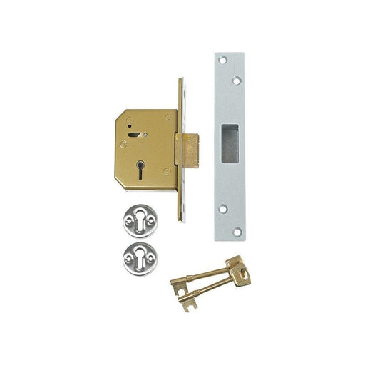 Union 3G115 C Series 5 Lever Deadlock 67mm 2.5in Satin Chrome UNION - RockBottom Northampton
