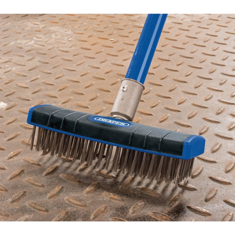 Draper Stainless Steel Bristle Scrub Brush, 180mm 17189 Draper - Town Tools 