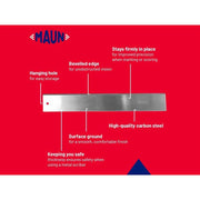 Maun Steel Straight Edge Imperial 24in Maun - RockBottom Northampton