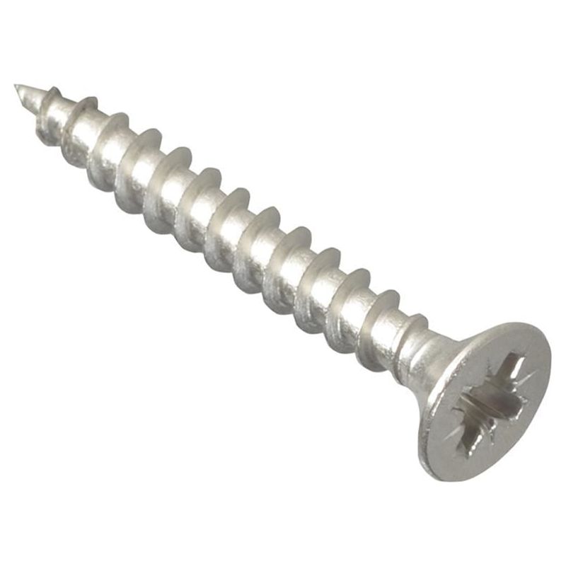 Forgefix Multi-Purpose Pozi Compatible Screw CSK ST S/Steel 4.0 x 30mm Box 200 ForgeFix - RockBottom Northampton