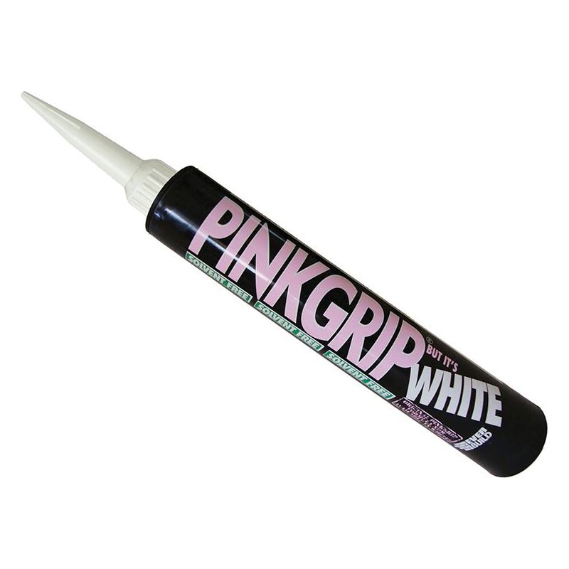 Everbuild Sika Pinkgrip Solvent-Free White 380ml Everbuild Sika - RockBottom Northamptin