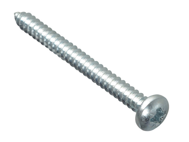 ForgeFix Self-Tapping Screw Pozi Compatible Pan Head ZP 2in x 10 ForgePack 8