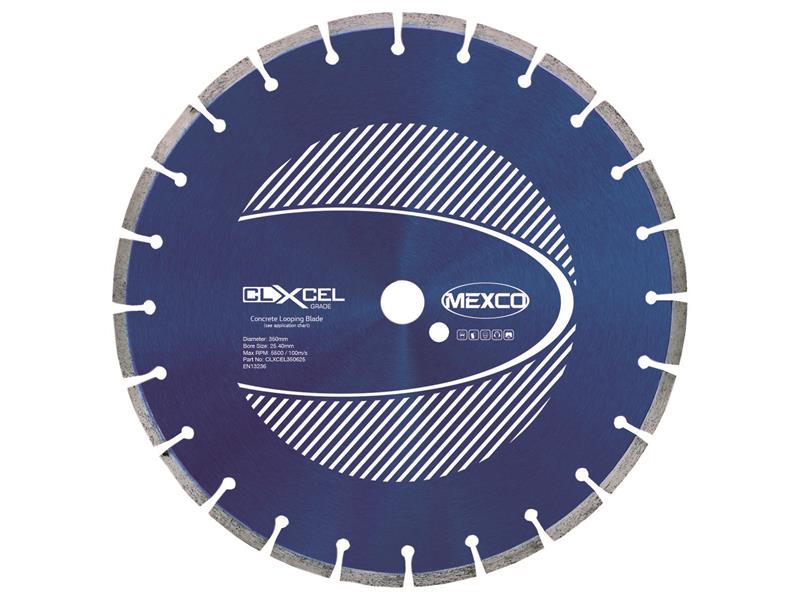 MEXCO Concrete Looping Diamond Blade 350 x 25.4mm x 6mm Width