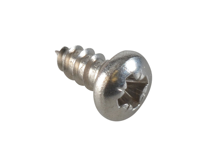 ForgeFix Self-Tapping Screw Pozi Compatible Pan Head SS 1/4in x 4 ForgePack 80