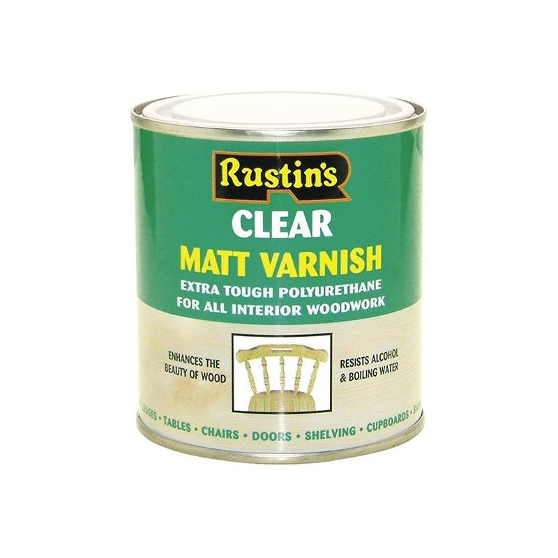 Rustins Polyurethane Varnish Matt Clear 250ml Rustins - RockBottom Nothampton