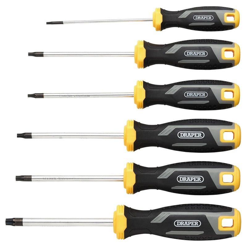 Draper Draper TX-STAR Tamperproof Soft Grip Screwdriver Set (6 Piece) Draper - Town Tools