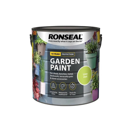 Ronseal Garden Paint Lime Zest 2.5 litre Ronseal - RockBottom Nothampton