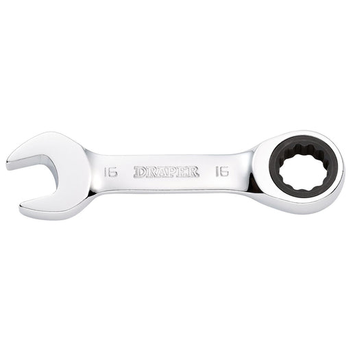Draper Draper HI-TORQ Metric Stubby Ratchet Combination Spanner, 16mm Draper - Town Tools