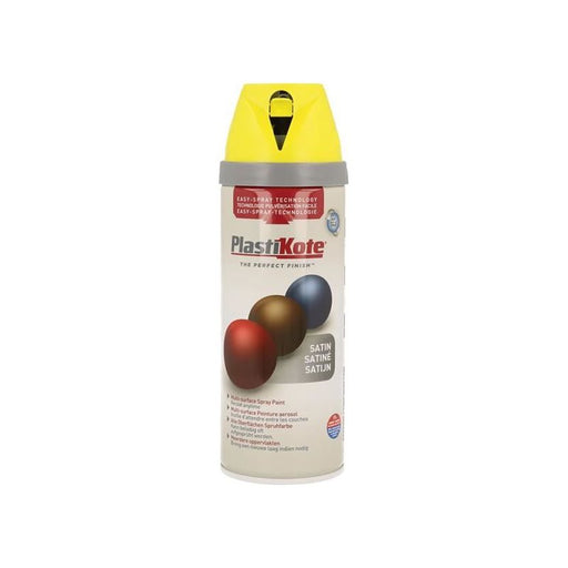 Plastikote Twist & Spray Satin Lime Green 400ml PlastiKote - RockBottom Nothampton
