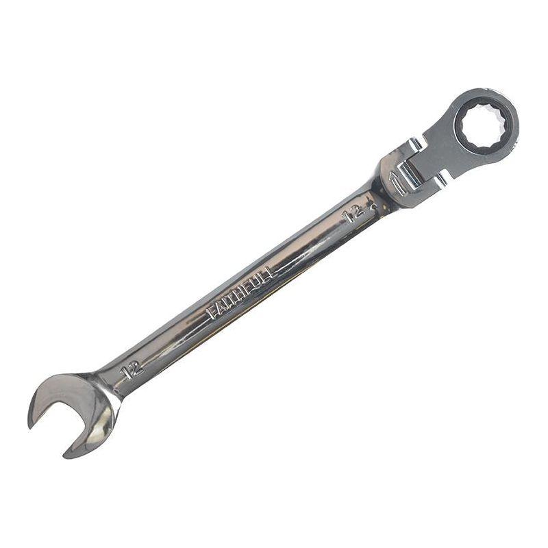 Faithfull Ratchet Combination Spanner Flex Head CV 12mm Faithfull - RockBottom Northampton