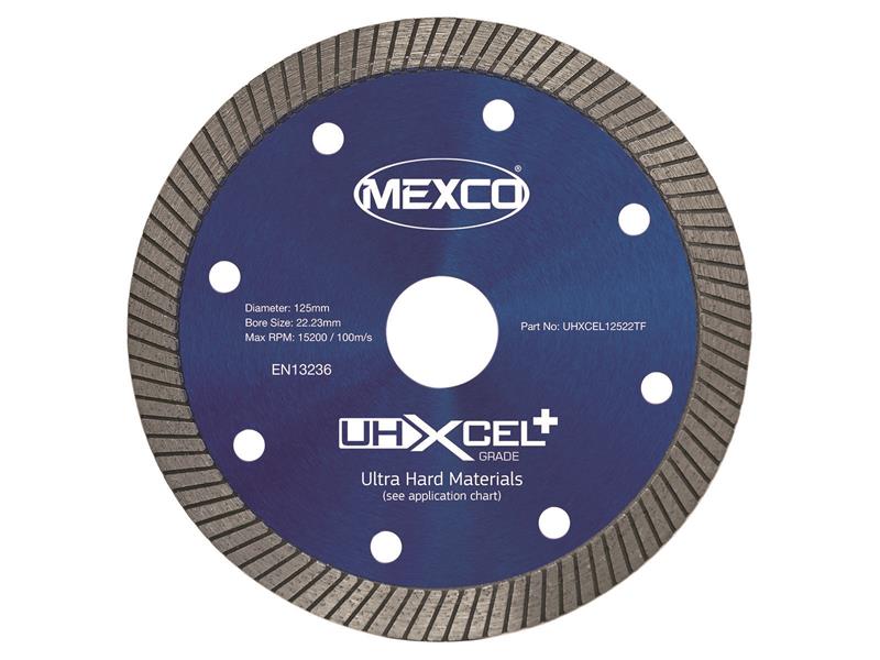 MEXCO - UHXCEL+ Ultra Hard Plus Diamond Blade 125 x 22mm