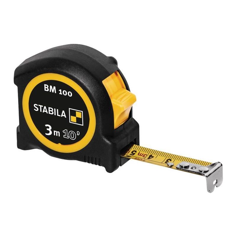 Stabila BM 100 Compact Pocket Tape 3m/10ft (Width 19mm) Stabila - RockBottom Nothampton