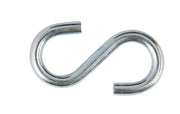 'S' Hooks 4 x 38mm - Brass/Black/Zinc - Card of 3