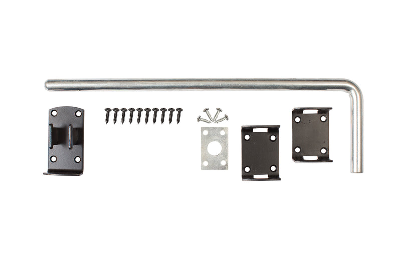 Garage Door Bolt 375mm - Black Plated