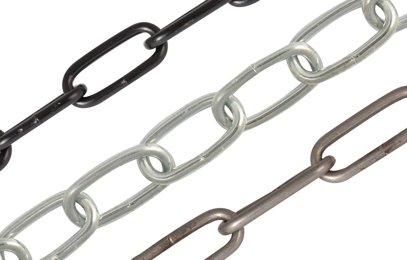Welded Short Link Chain - Black Plated - 10m Box 2.5 x 14 x 5mm