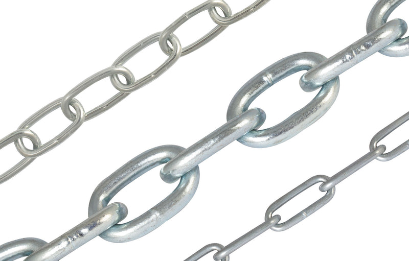 Welded Mid Link Chain - Galvanised - On Reels 3 x 21 x 8mm